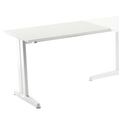 Ala para mesa de oficina serie metal 100x60 blanco-blanco