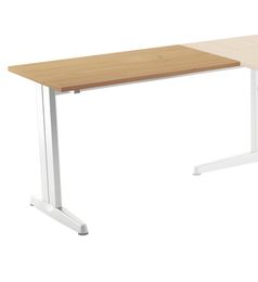 Ala para mesa de oficina serie metal 100x60 blanco-roble