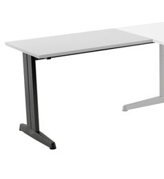 Ala para mesa de oficina serie metal 100x60 antracita-gris