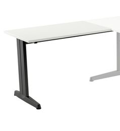 Ala para mesa de oficina serie metal 100x60 antracita-blanco