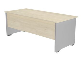 Rocada Work - Mesa - rectangular - verde haya - aluminio base