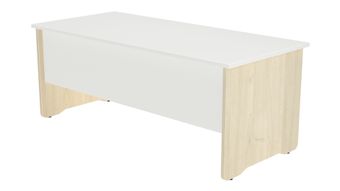 Mesa de oficina serie work 180x80 roble - blanco