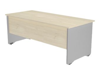 Rocada Work - Mesa - rectangular - verde haya - aluminio base