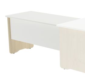 Ala para mesa de oficina serie work 100x60 roble - blanco