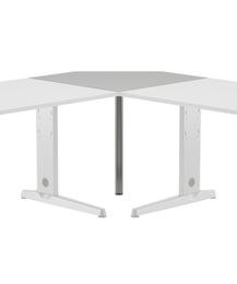 Mesa angulo 90 gris para mesa de oficina serie work-metal aluminio-gris