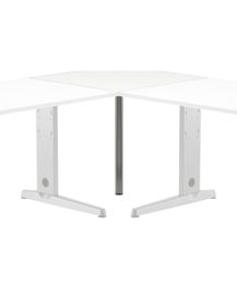 Mesa angulo 90 blanco para mesa de oficina serie work-metal antracita-blanco