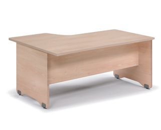 Mesa de oficina serie work con forma de l derecha 160x120 roble-haya