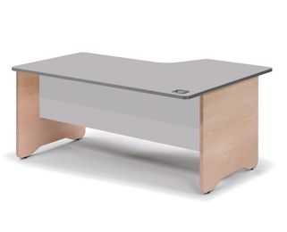 Mesa de oficina serie work con forma de l izquierda 160x120 blanco-gris