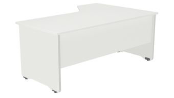 Mesa de oficina serie work con forma de l izquierda 160x120 blanco-blanco