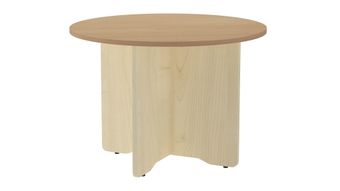Mesa de reuniones redonda 100cm de diametro altura 72cm color: pata haya - tablero rob
