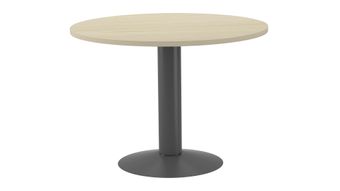 Mesa de reuniones redonda 100cm de diametro altura 72cm color: pata metalica antracita