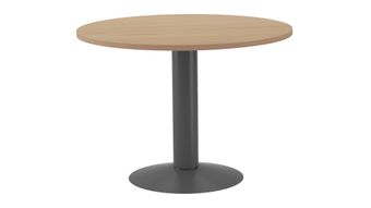 Mesa de reuniones redonda 100cm de diametro altura 72cm color: pata metalica antracita