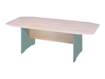 Rocada Meeting - Mesa - rectangular con lados redondeados - gris - aluminio base