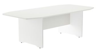 Mesa de reuniones 220x100x72cm. color: pata blanca  tablero blanco