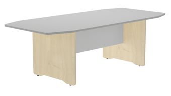 Mesa de reuniones 220x100x72cm. color: pata antracita  tablero gris