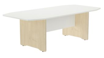 Mesa de reuniones 220x100x72cm. color: pata antracita  tablero blanco