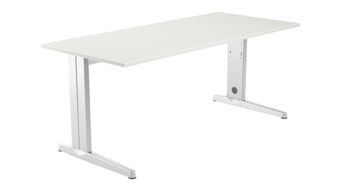 Mesa de oficina serie metal 200x80 blanco - blanco