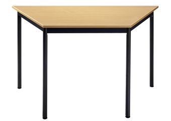 Table modulaire trapezoïdale - L120 x H60 x P60 cm - imitation hêtre