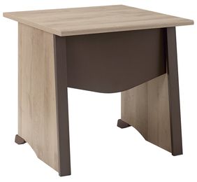 Bureau MAMBO - 80 cm - Pieds panneaux - Chêne/chocolat