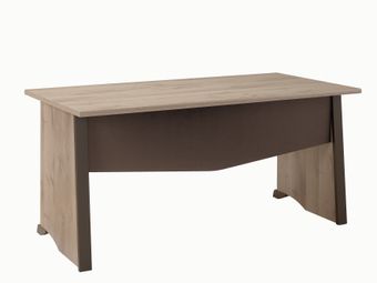 Bureau MAMBO - 140 cm - Pieds panneaux - Chêne/chocolat
