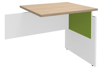Retour direct pour Bureau INEO JET UP Bureau Vallée - Réglable en hauteur - L80 x H74/78/82 x P60 cm - Pieds Blanc/anis - plateau imitation chêne clair