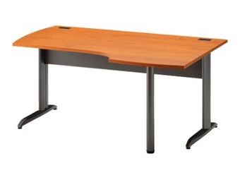 Bureau compact à droite JAZZ+ - 160 cm - Pieds métal - Aulne