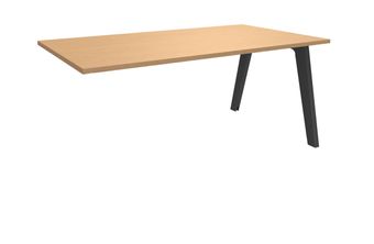 Bureau simple STEELY - L120 cm - Bureau suivant - Pieds carbone - plateau imitation Hêtre