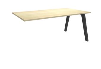 Bureau simple STEELY - L120 cm - Bureau suivant - Pieds carbone - plateau imitation Erable