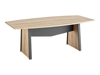 Table de réunion tonneau MAMBO - Chêne Sonoma/noir