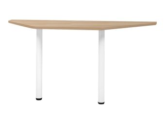 Extension demi-lune pour bureau YES ! - Pieds blancs - Chêne