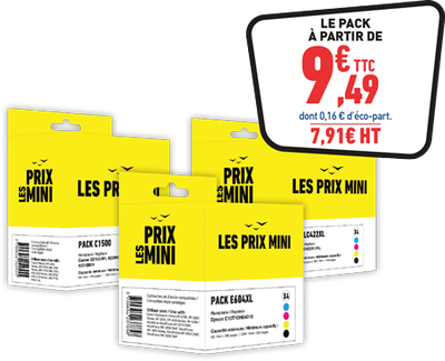 Cartouches jet d'encre Prix Mini