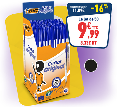 50 stylos bille Bic Cristal