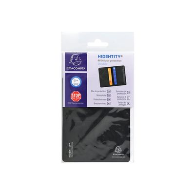 3130630054023-Exacompta Hidentity - Etui de protection de carte de visite - PVC - noir-Avant-2