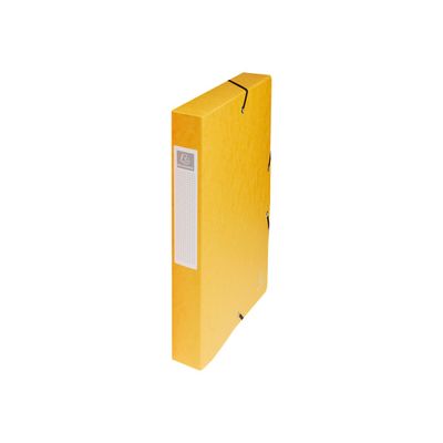 3130630504092-Exacompta Exabox - Boîte de classement en carte lustrée - dos 40 mm - jaune-Angle gauche-0
