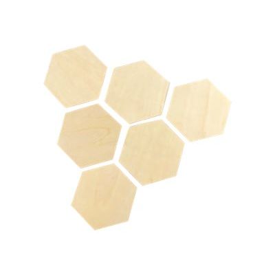 3532431002225-Graine Creative - Boîte de 6 formes hexagonales - bois-Avant-0