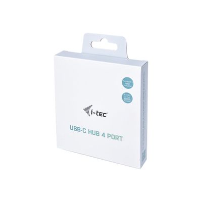 8595611702266-i-Tec USB-C 3.1 Metal HUB - Hub - 4 x SuperSpeed USB 3.0 - de bureau-Angle droit-2