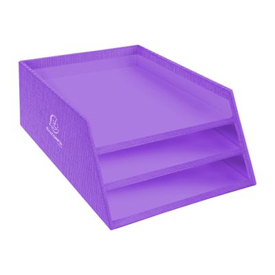 9002493116993-Exacompta Teksto - Corbeille à courrier en carton A4+ - disponible dans différentes coule-Angle gauche-5