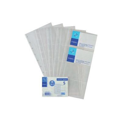 3135250418163-Viquel Geode - 5 Pochettes pour classeur cartes de visite-Avant-0