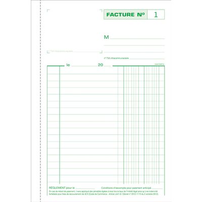 3130632132798-Exacompta - 10 Manifolds Carnets de factures - 50 tripli - 21 x 15 cm--3