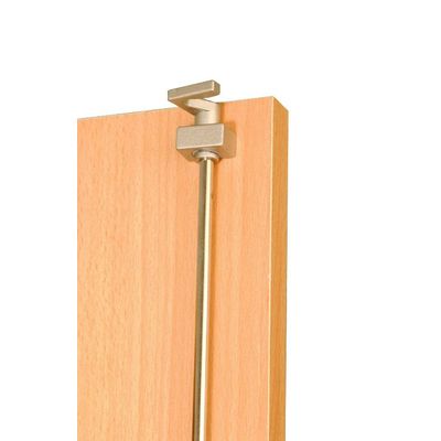 3253310129917-Armoire basse IDRA/DUAL - H72 x L80 x P47 - 2 portes - Corps alu - Dessus et portes imitation Hêtre--3