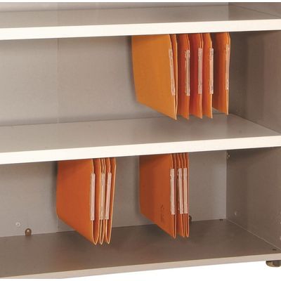 2012348123400-Armoire mi-haute IDRA/DUAL -  L80 x H102 x P47 - 2 portes - 2 tablettes métal DS - Corps alu - Portes --5