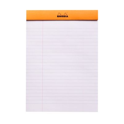 3037920166001-Rhodia Basics - Bloc notes - A5 - 160 pages - réglé avec marges - 80g - orange--2