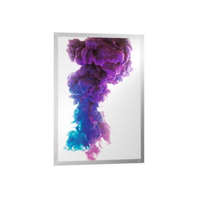 4005546507842-Durable Duraframe Poster Sun - Cadre d'affichage vitrostatique - A1 - argent-Angle gauche-2