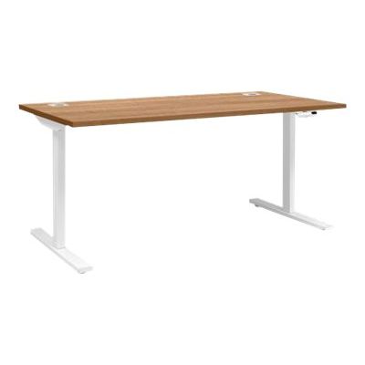 3483600722362-Bureau électrique réglable YES ! - 140 cm - Merisier-Angle gauche-0