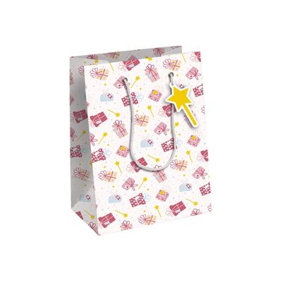 5033601012887-Clairefontaine Excellia - Sac cadeau Magie - 21,5 x 10,2 x 25,3 cm - rose-Angle gauche-0