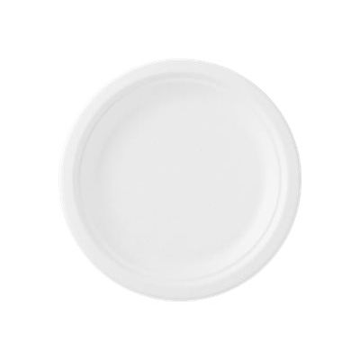 07321032057620-Duni ecoecho - Lot de 50 assiettes jetables Ø 22 cm - blanc-Avant-0