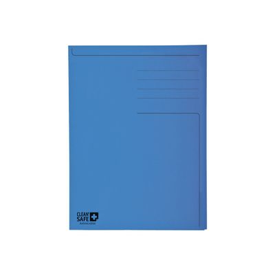 3130630331223-Exacompta Clean'Safe - 5 chemises à 2 rabats - A4 - bleu-Avant-0