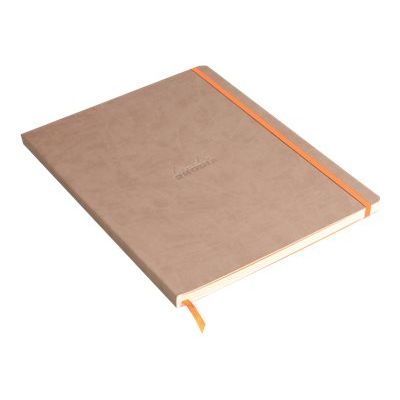 3037921177044-RHODIA Rhodiarama - Carnet souple A4+ - 160 pages - ligné - taupe-Angle gauche-1