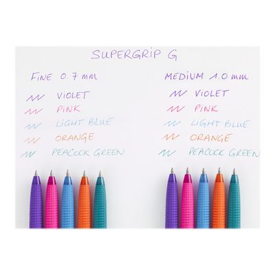 4902505552182-Pilot Super Grip G Neon - Stylo à bille - rose - 1 mm-Gros plan-2
