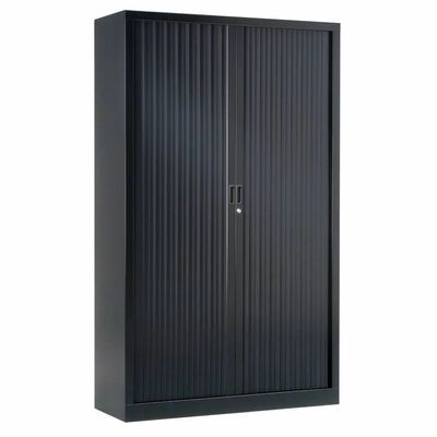 0403000553406-Armoire haute monobloc à rideaux - 198x120x45cm - noir--0